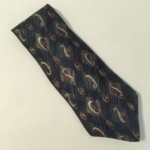 Henry Grethel Green Blue Neck Tie 100% Silk